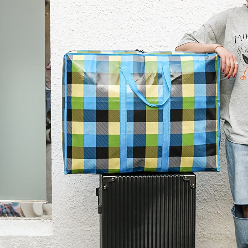 Planet Gates 1pc Large Capacity Hanging Storage Bag, Moving Packaging Storage Bag, Waterproof Storage Bag With Zippers & Reinforced Handle, Suitable For Student Back To School