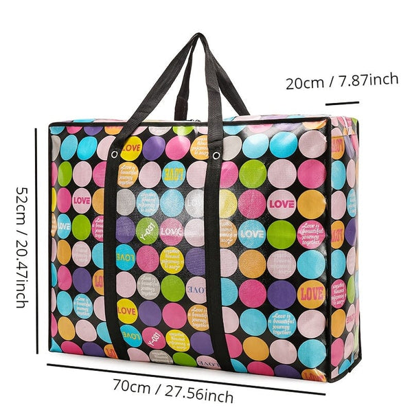 Planet Gates 1pc Large Capacity Hanging Storage Bag, Moving Packaging Storage Bag, Waterproof Storage Bag With Zippers & Reinforced Handle, Suitable For Student Back To School