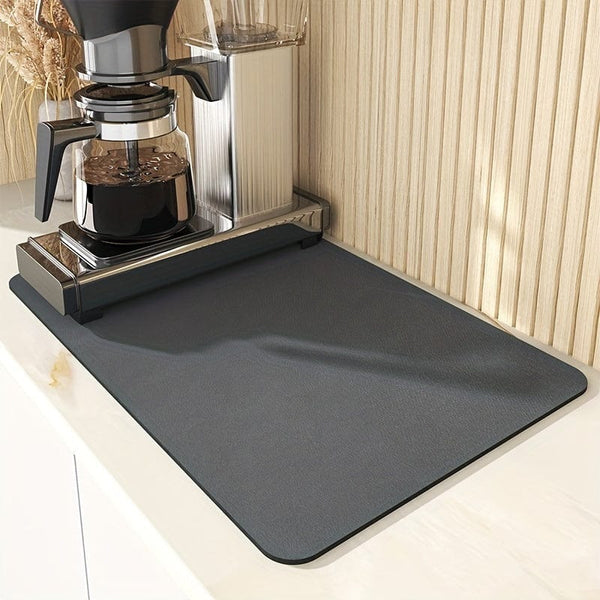 Planet Gates 1pc Large Coffee Mat, Super Absorbent Coffee Mat - Quick Dry Draining Mat, For Dishes, Bathroom, Kitchen Supplies, Suitable For Restaurant/Commercial