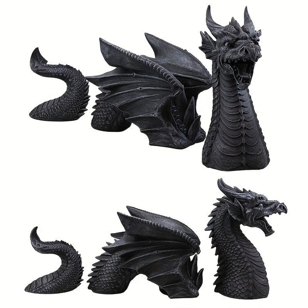 Planet Gates 1pc, Large Dragon Gothic Garden Decor Statue Garden Sculptures Gothic Indoor Outdoor Decor Statue