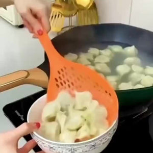 Planet Gates 1pc Large Scoop Colander Strainer, Skimmer Slotted Spoon Scoop Thermoplastic Colander Strainer Shovel, Cooking Utensils For Kitchen Cooking Baking Heat Resistant