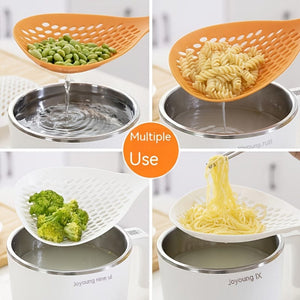 Planet Gates 1pc Large Scoop Colander Strainer, Skimmer Slotted Spoon Scoop Thermoplastic Colander Strainer Shovel, Cooking Utensils For Kitchen Cooking Baking Heat Resistant