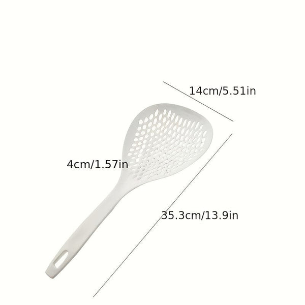 Planet Gates 1pc Large Scoop Colander Strainer, Skimmer Slotted Spoon Scoop Thermoplastic Colander Strainer Shovel, Cooking Utensils For Kitchen Cooking Baking Heat Resistant