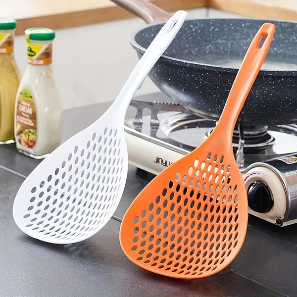 Planet Gates 1pc Large Scoop Colander Strainer, Skimmer Slotted Spoon Scoop Thermoplastic Colander Strainer Shovel, Cooking Utensils For Kitchen Cooking Baking Heat Resistant