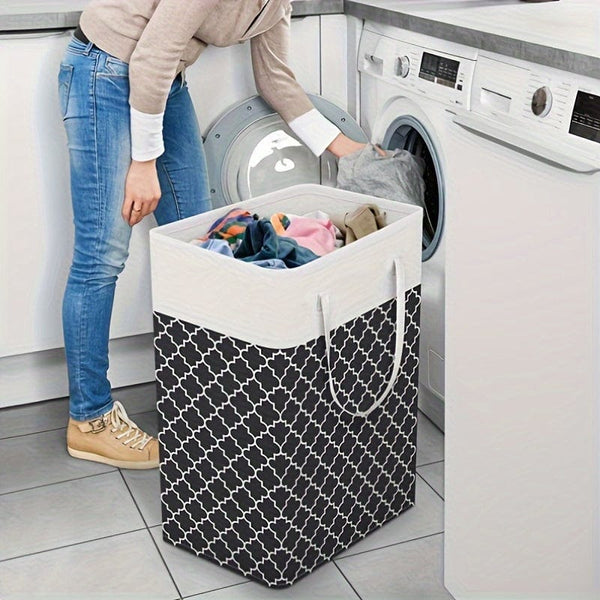 Planet Gates 1pc Laundry Storage Basket, Laundry Hamper Box With Handles, Bathroom Laundry Storage Container, Household Storage Organizer For Laundry Room, Bedroom, Bathroom, Home, Dorm