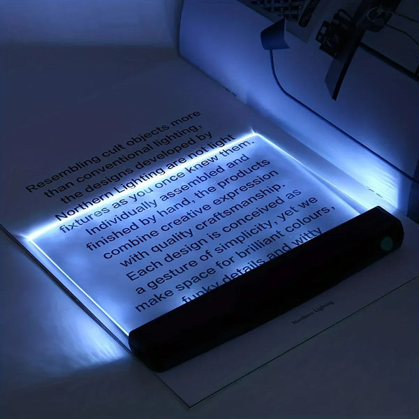 Planet Gates 1pc LED Flat Panel Night Vision Reading Light, Eye Protection Reading Light Student Night Reading Light