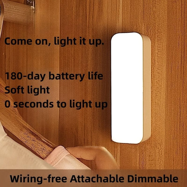 Planet Gates 1pc LED light, wireless magnetic USB rechargeable kitchen night light, battery powered operating light for interior and interior lighting