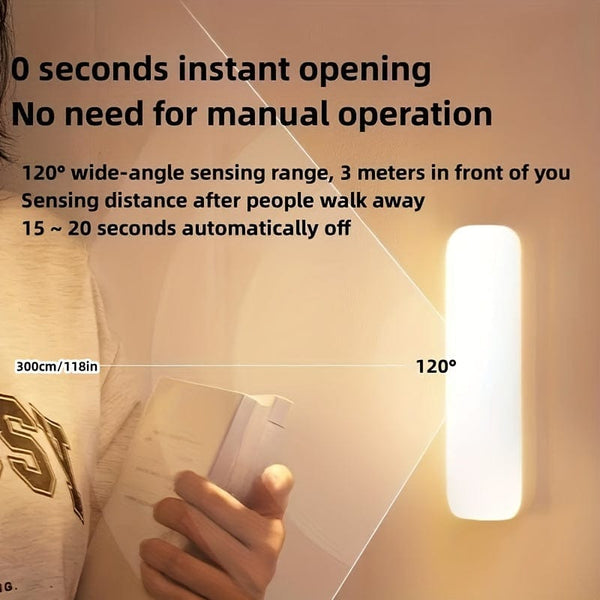 Planet Gates 1pc LED light, wireless magnetic USB rechargeable kitchen night light, battery powered operating light for interior and interior lighting