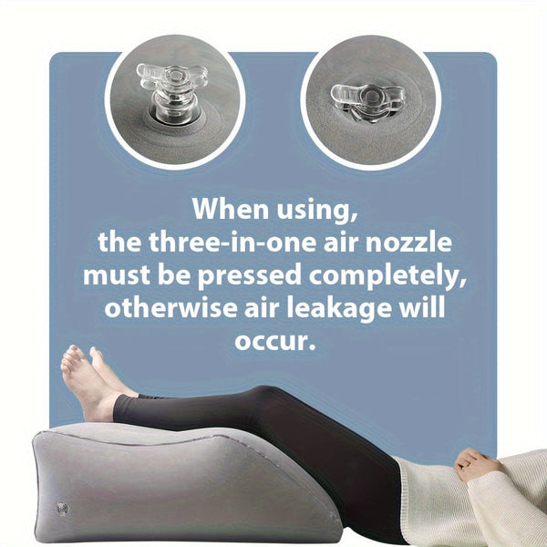 Planet Gates 1pc Leg Elevation Pillow Inflatable Wedge Pillows Comfort Leg Pillows For Sleeping Leg & Back Relax Leg Support Pillow Leg Wedge Pillows For After Aurgery, Hip, Foot, Ankle Recovery