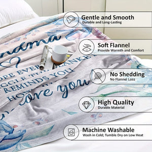 Planet Gates 1pc Lightweight Flannel Blanket Granddaughter Gives Grandmother Gift Blanket Super Soft Cover Blanket Christmas Gift Blanket