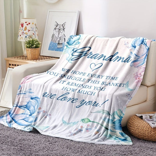 Planet Gates 1pc Lightweight Flannel Blanket Granddaughter Gives Grandmother Gift Blanket Super Soft Cover Blanket Christmas Gift Blanket