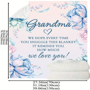 Planet Gates 1pc Lightweight Flannel Blanket Granddaughter Gives Grandmother Gift Blanket Super Soft Cover Blanket Christmas Gift Blanket