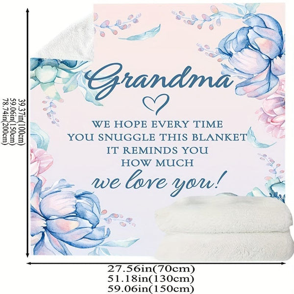 Planet Gates 1pc Lightweight Flannel Blanket Granddaughter Gives Grandmother Gift Blanket Super Soft Cover Blanket Christmas Gift Blanket