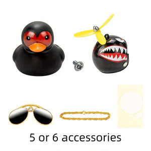 Planet Gates 1pc Little Yellow Duck With Helmet Design Car Ornament, Car Dashboard Decoration, Car Interior Decoration