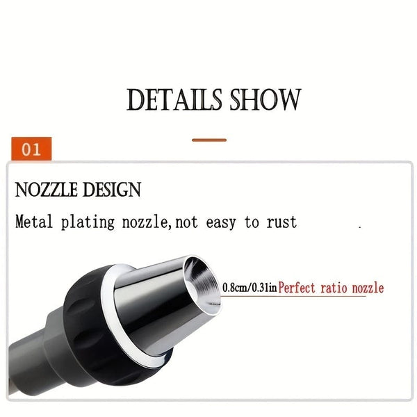 Planet Gates 1pc Long Bar High Pressure Gun, Car Wash Water Gun, Garden Hose Nozzle, Garden Watering Water Gun, Household Car Wash Tool, Rubberized Handle Spray Gun