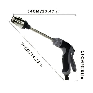 Planet Gates 1pc Long Bar High Pressure Gun, Car Wash Water Gun, Garden Hose Nozzle, Garden Watering Water Gun, Household Car Wash Tool, Rubberized Handle Spray Gun