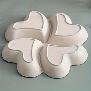 Planet Gates 1PC Love Heart Shaped Divided Storage Fruit Plate, Home Living Room Tea Table Dried Fruit Snack Tray, Dessert Plate, Peach Heart Shape Melon Seed Nut Plate, Dried Fruit Storage Box, For Home Wedding Party, Party Supplies,