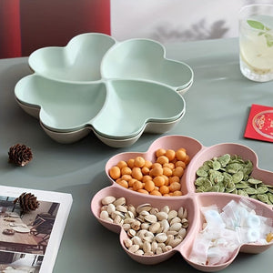 Planet Gates 1PC Love Heart Shaped Divided Storage Fruit Plate, Home Living Room Tea Table Dried Fruit Snack Tray, Dessert Plate, Peach Heart Shape Melon Seed Nut Plate, Dried Fruit Storage Box, For Home Wedding Party, Party Supplies,