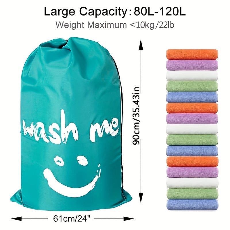Planet Gates 1pc Machine Washable Travel Laundry Bag - Nylon Fabric Dirty Clothes Organizer With Cylindrical Design And Drawstring Closure - Easy Fit For Laundry Hamper Or Basket - Perfect For On-the-Go Laundry Needs