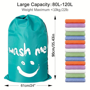 Planet Gates 1pc Machine Washable Travel Laundry Bag - Nylon Fabric Dirty Clothes Organizer With Cylindrical Design And Drawstring Closure - Easy Fit For Laundry Hamper Or Basket - Perfect For On-the-Go Laundry Needs
