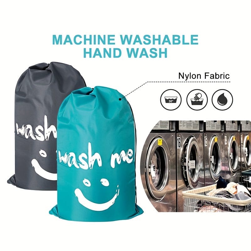 Planet Gates 1pc Machine Washable Travel Laundry Bag - Nylon Fabric Dirty Clothes Organizer With Cylindrical Design And Drawstring Closure - Easy Fit For Laundry Hamper Or Basket - Perfect For On-the-Go Laundry Needs