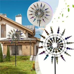 Planet Gates 1pc Magical Kinetic Metal Windmill Spinner Wind Powered Catchers, Creative Patio Garden Lawn Outdoor Courtyard Decoration Unique Wind Collectors