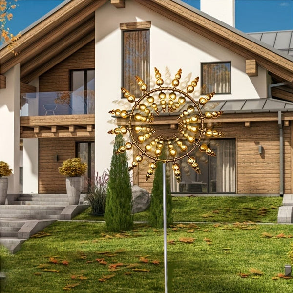 Planet Gates 1pc Magical Kinetic Metal Windmill Spinner Wind Powered Catchers, Creative Patio Garden Lawn Outdoor Courtyard Decoration Unique Wind Collectors