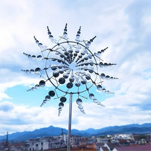 Planet Gates 1pc Magical Kinetic Metal Windmill Spinner Wind Powered Catchers, Creative Patio Garden Lawn Outdoor Courtyard Decoration Unique Wind Collectors