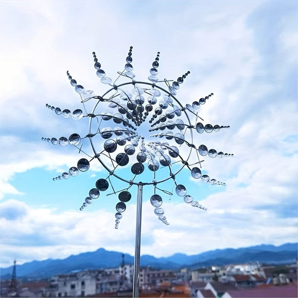 Planet Gates 1pc Magical Kinetic Metal Windmill Spinner Wind Powered Catchers, Creative Patio Garden Lawn Outdoor Courtyard Decoration Unique Wind Collectors