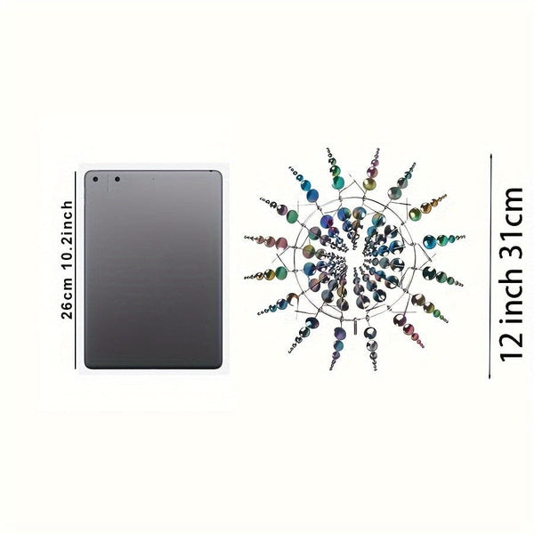 Planet Gates 1pc Magical Metal Windmill, 3D Metal Outdoor Wind Spinners For Yard And Garden, Unique Metal Kinetic Wind Sculptures & Spinners, Wind Catchers Metal Outdoor Lawn Patio Decoration Wind Sculpture