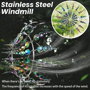 Planet Gates 1pc Magical Metal Windmill, 3D Metal Outdoor Wind Spinners For Yard And Garden, Unique Metal Kinetic Wind Sculptures & Spinners, Wind Catchers Metal Outdoor Lawn Patio Decoration Wind Sculpture