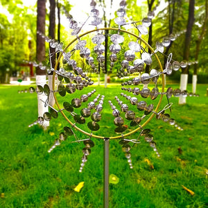Planet Gates 1pc Magical Metal Windmill, 3D Metal Outdoor Wind Spinners For Yard And Garden, Unique Metal Kinetic Wind Sculptures & Spinners, Wind Catchers Metal Outdoor Lawn Patio Decoration Wind Sculpture