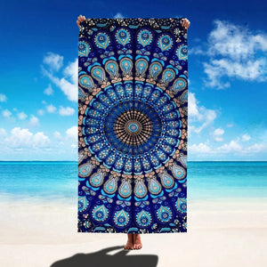 Planet Gates 1pc Mandala Pattern Beach Towel, Quick Drying Soft Absorbent Beach Towel, For Outdoor Travel Camping Summer Vacation, Swimming Pool Supplies, Beach Essentials