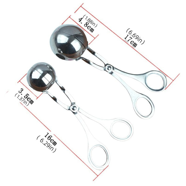 Planet Gates 1pc, Meat Baller, Stainless Steel Meatball Maker, Meat Baller Tongs, Cake Pop, Ice Tongs, Cookie Dough Scoop, Kitchen Gadgets, Kitchen Stuff, Kitchen Accessories, Home Kitchen Items