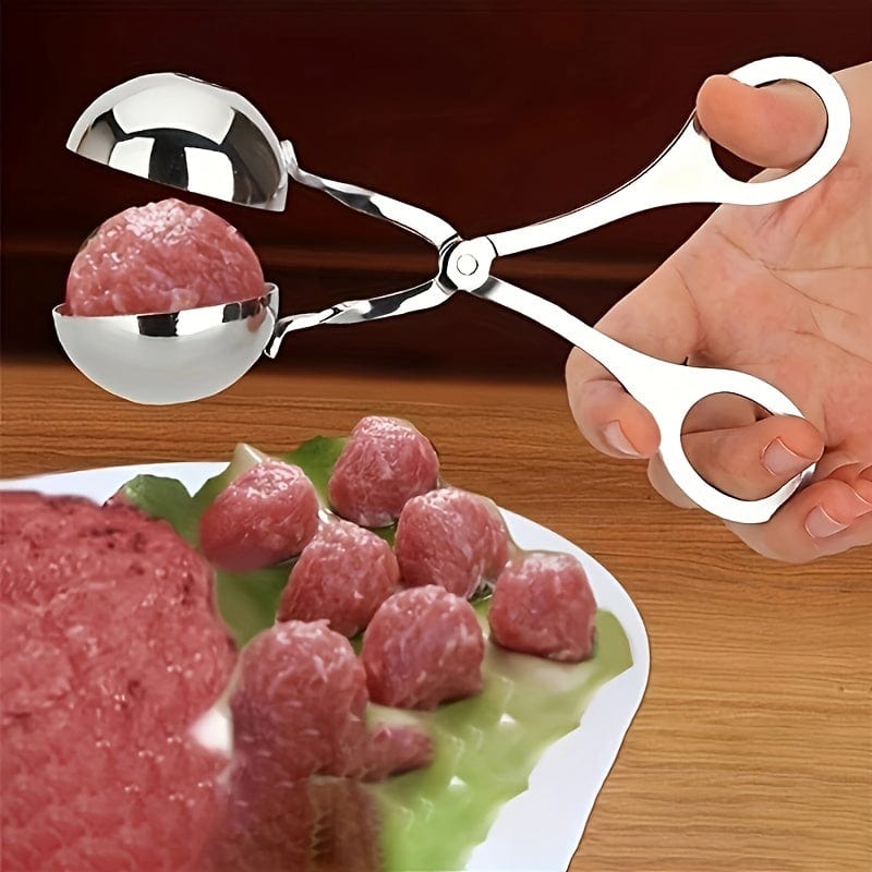 Planet Gates 1pc Meat Ballers, Stainless Steel Non-stick Meatball Maker, Tongs, Cake Pop Meatball Maker Ice Tongs, Cookie Dough Scoop For Kitchen