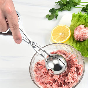 Planet Gates 1pc Meat Ballers, Stainless Steel Non-stick Meatball Maker, Tongs, Cake Pop Meatball Maker Ice Tongs, Cookie Dough Scoop For Kitchen