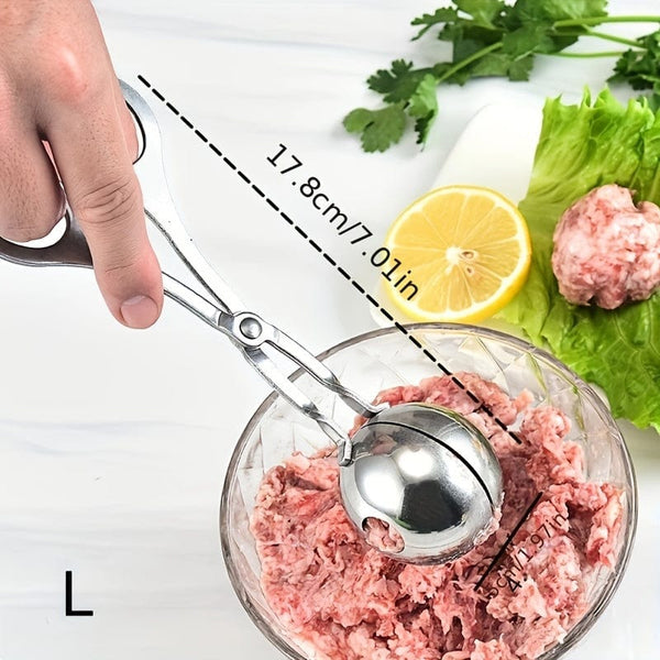Planet Gates 1pc Meat Ballers, Stainless Steel Non-stick Meatball Maker, Tongs, Cake Pop Meatball Maker Ice Tongs, Cookie Dough Scoop For Kitchen