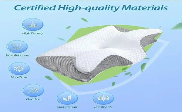 Planet Gates 1pc Memory Foam Cervical Pillow, 2 in 1 Ergonomic Contour Orthopedic Pillow for Neck Pain Support Pillows Pillowcase replacement
