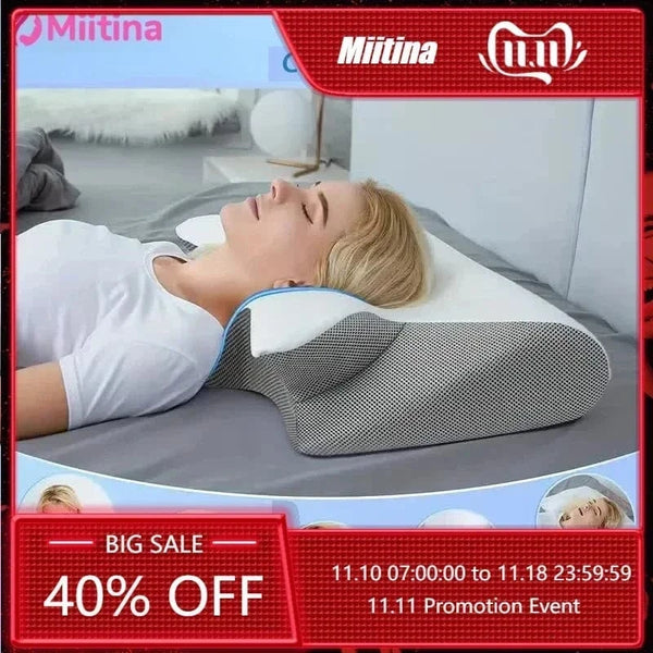Planet Gates 1pc Memory Foam Cervical Pillow, 2 in 1 Ergonomic Contour Orthopedic Pillow for Neck Pain Support Pillows Pillowcase replacement