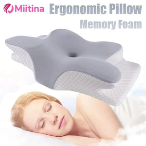 Planet Gates 1pc Memory Foam Cervical Pillow, 2 in 1 Ergonomic Contour Orthopedic Pillow for Neck Pain Support Pillows Pillowcase replacement