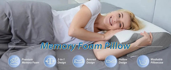 Planet Gates 1pc Memory Foam Cervical Pillow Fast Rebound Memory Sleeping Pillows 2in1 Ergonomic Orthopedic Pillow for Neck Pain Neck Pillow