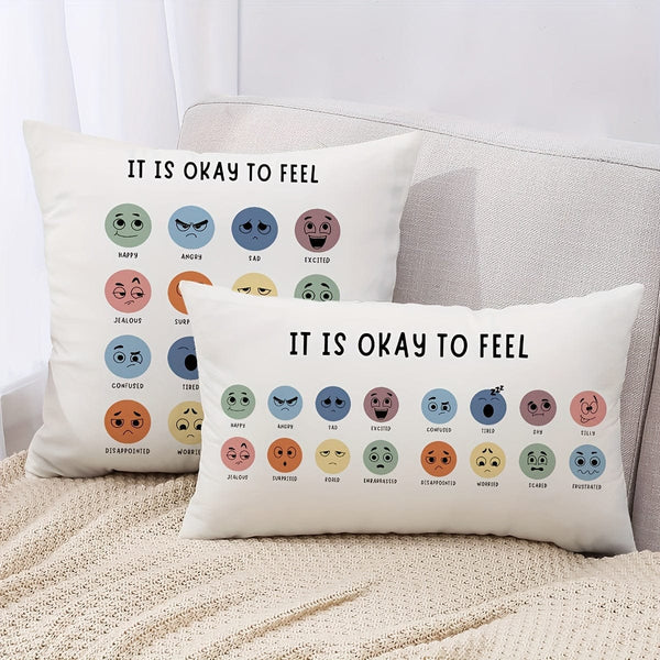 Planet Gates 1pc Mental Health Throw Pillow Cover, Double Sided Printing, Essential Pillow For Counseling Office, Suitable For Family Psychotherapist Office Counselor Office, Without Pillow Insert