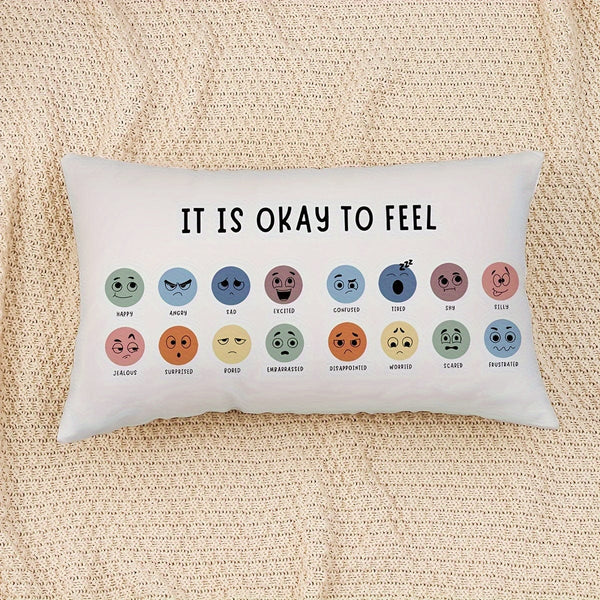 Planet Gates 1pc Mental Health Throw Pillow Cover, Double Sided Printing, Essential Pillow For Counseling Office, Suitable For Family Psychotherapist Office Counselor Office, Without Pillow Insert