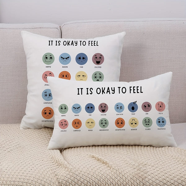 Planet Gates 1pc Mental Health Throw Pillow Cover, Double Sided Printing, Essential Pillow For Counseling Office, Suitable For Family Psychotherapist Office Counselor Office, Without Pillow Insert