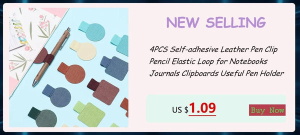 Planet Gates 1Pc Metal Leather Pen Holder Brass Stainless Steel Pencil Clip Vintage Dairy Notebook Pen Holder Spiral Loose Leaf Memo Clip