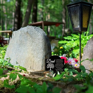 Planet Gates 1pc Metal Memorial Grave Marker (13.72cm X 21.34cm), Rustic Sympathy Garden Stake, Waterproof Outdoor Cemetery Tribute, Iron Graveyard Decorative Sign For Home & Garden Lawn