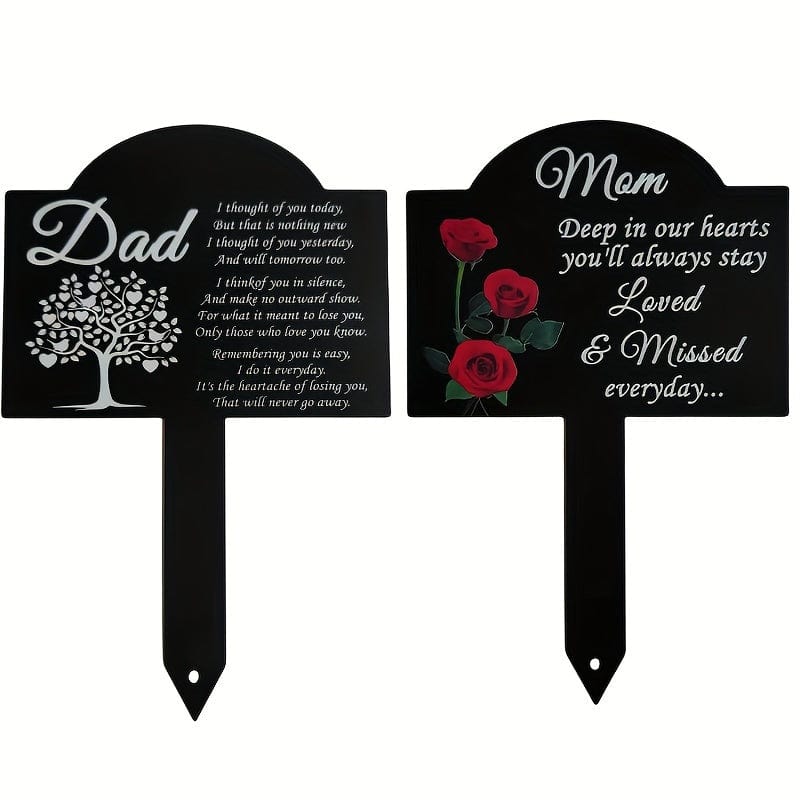 Metalowy znacznik nagrobny Planet Gates (1 szt., 13.72 cm x 21.34 cm), rustykalny palik ogrodowy, wodoodporny, zewnętrzny znak cmentarny, żelazny dekoracyjny znak cmentarny do domu i ogrodu