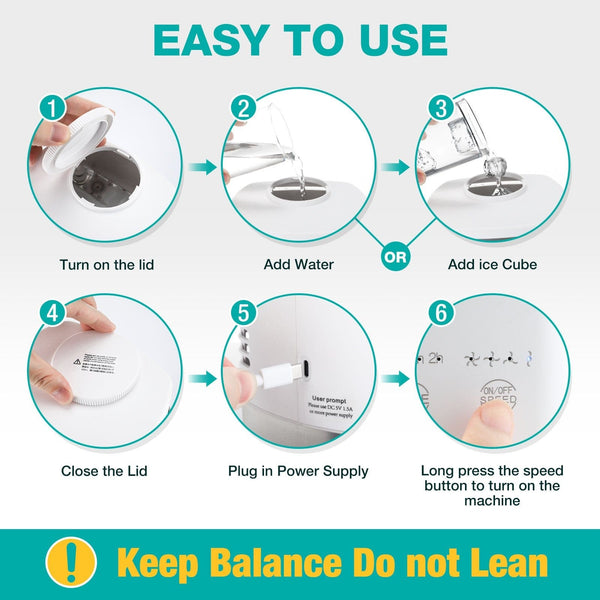 Planet Gates 1pc Mini Portable Air Conditioner With 4-Speed Cooling Fan And Humidifier - Perfect For Home And Office Use