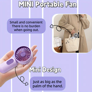 Planet Gates 1PC Mini Portable Fan, USB Rechargeable, With 3 Speeds - Handheld Fan For Men And Women - Perfect For Office, Outdoor, Travel, And Camping