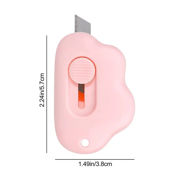 Planet Gates 1PC Mini Utility Knife Cute Retractable Letter Opener Box Cutter Portable Carton Opener Paper Cutting Tool Random Color
